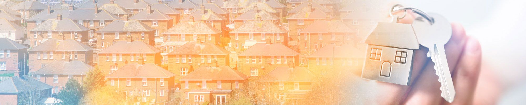 Newly built homes in Wrexham with keys