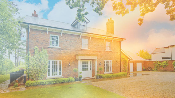 Newly built house near Wrexham